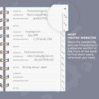 Clever Fox Password Book Spiral – Mini Internet Address & Password Organizer - Image 4