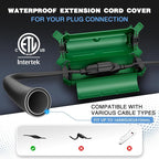Flemoon Outdoor Extension Cord Safety Cover, IPX4 Waterproof Connection - Image 2