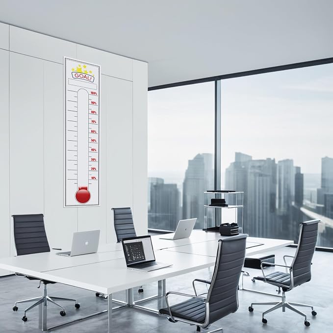 Fundraising Thermometer, With Removable Stickers And 3 Color Dry Erase Markers - Image 5