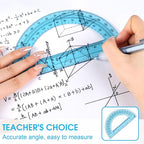 Hoiny 10 Pack Clear Protractor, 6 Inch Plastic Protractors, 180 Degrees - Image 6