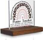 Piano Teacher Gift Desk Sign, Appreciation Thank You Plaque by Pariveca