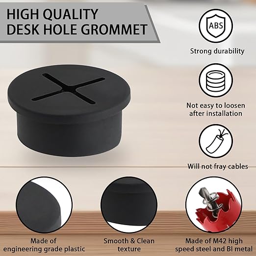 1 Inch（25mm) Desk Grommet, 13 Pieces Wire Grommet, Desk Hole Cover - Image 3