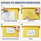 H4D 24 Pack Labels for Storage Bins, Tote Label Pockets for Organizing Storage - Image 4