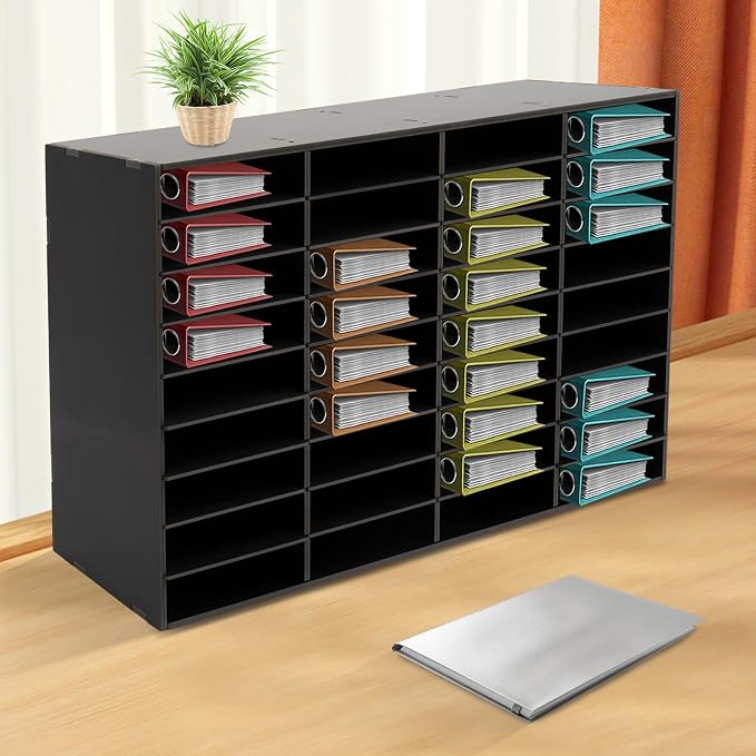 Literature Organizer with 36 Compartments | Adjustable Desktop File Sorter Mail - Image 5