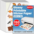 150 Sheets Glossy Sticker Paper, 8.5in x 11in Sticker Paper by Unknown