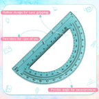 Sayglossy 12 Pcs of Colorful Plastic Protractors 180 Degrees 6 Inches - Image 3