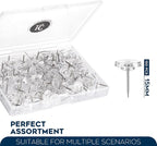 150 Pack Clear Push Pins Tacks by Luxurecourt, Flat Head Thumbtacks - Image 6