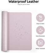YSAGi Leather Desk Protector, Office Mat, Large Mouse Mat, Non-Slip PU Leather - Image 4