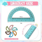 Sayglossy 12 Pcs of Colorful Plastic Protractors 180 Degrees 6 Inches - Image 2