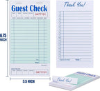 Batrical Guest Checks Server Note Pads 1000 Sheets Waitress Notepad - Image 2