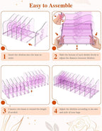 COWVTUJ Adjustable Rose File Organizer - Image 8