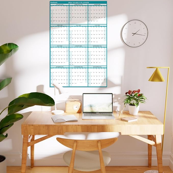 32" x 48" Exellewis 2026 Wall Calendar Erasable, Wet & Dry Erase Large - Image 7