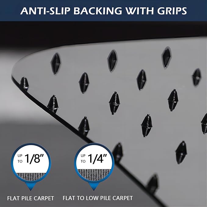 SALLOUS Chair Mat for Carpeted Floors, Vinyl Floor Mat - Image 2