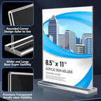 Eocnrhe Acrylic Sign Holder 8.5 x 11 10 Pack, Double-Sided Clear Sign Holder - Image 6