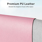 Aothia Leather Desk Pad Protector, Mouse Pad, Office Desk Mat, Non-Slip PU - Image 2