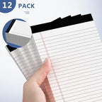 Nichela 5" x 8" Note Pads 12 Pack of Legal Pads 30 Sheets Notepad College Ruled - Image 5