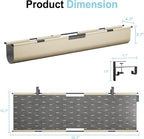 2-in-1 Under Desk Cable Management Tray & Privacy Panel, Dual-Sided Felt Cord - Image 7
