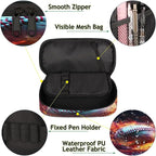 Pardick Pencil Case，Baseball Fire Big Capacity Pencil Pouch Coin Pouch - Image 5