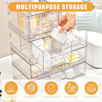Stebopum 6 Pack Stackable Storage Drawers Clear Acrylic Organizer Makeup - Image 4