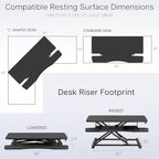 VIVO 48 inch Desk Converter, K Series, Height Adjustable Sit to Stand Riser - Image 6