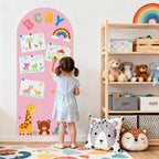 WUPIOS Magnetic Wall Decal Pink 39.3x17.5 Inch Arch Magnetic Chalkboard - Image 3