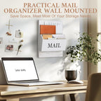 SeekElegant Mail Organizer Wall Mounted, 2-Slot Mail Holder - Image 4