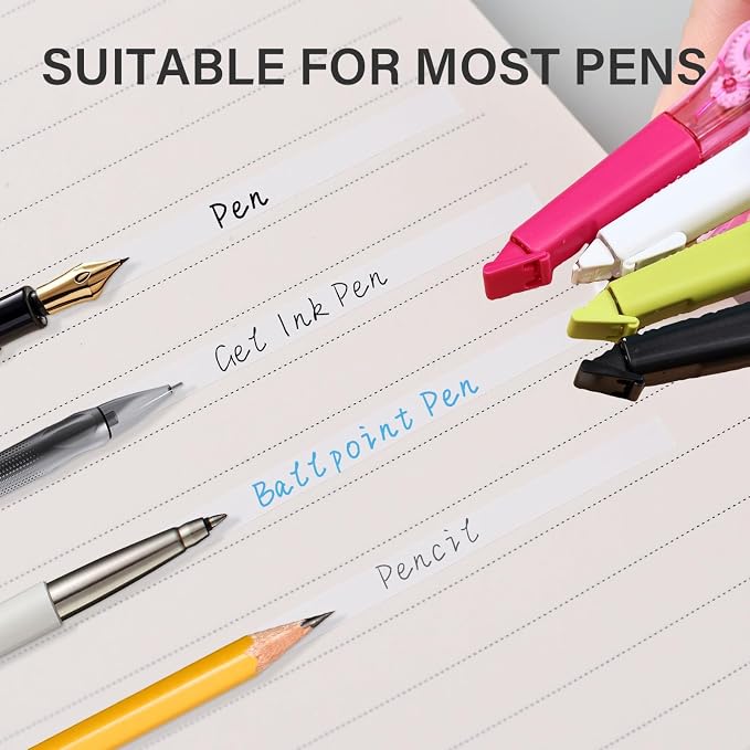 WISOPTUS Correction Tape Pen, 10-Count Pack, 19.69ft Each, Dry Instantly - Image 5