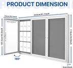 SWANCROWN Outdoor Bulletin Board 94x48in, Enclosed Bulletin Board - Image 2