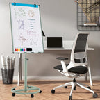 Goplus 40” x 26” Rolling Whiteboard, Height Adjustable Magnetic Dry Erase Board - Image 8
