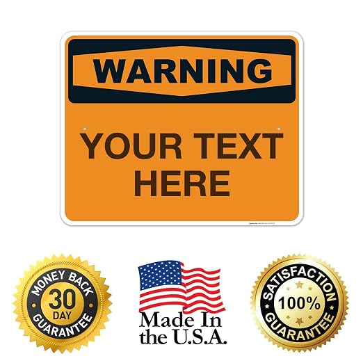 Custom Warning Sign, OSHA Sign, 24x30 Inches, Rust Free .063 Aluminum, Fade - Image 8