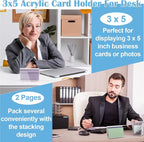 2 Pack 3x5 Index Card Display Holder Acrylic Cards Holder Stand Acrylic - Image 5