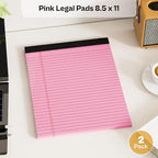 2 Pcs Legal Pads 8.5 x 11 Pink Note Pads 8.5 x 11 Notepad 8.5 x 11 Micro - Image 5