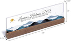 ARTBLOX | Office Personalized Name Plate Mountains Design On Clear Acrylic Glass - Image 3