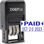 ZIGEL D50 Date Stamp with Paid by ZIGEL