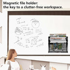 KZWKRG 4 Tier Magnetic File Holder, Large Capacity Mesh Hanging Wall Organizer - Image 9