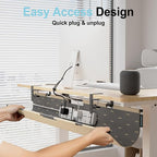 2-in-1 Under Desk Cable Management Tray & Privacy Panel, Dual-Sided Felt Cord - Image 4
