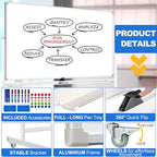 Max-officoo Magnetic White Board Dry Erase Whiteboard - Image 4