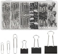 500PCS Paper Clips and Binder Clips Assorted Sizes, Office Supplies by Deoot