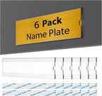 TONICE 6 Pack Acrylic Desk 2x8 Nameplate Holders, Acrylic Nameplate Holders by TONICE