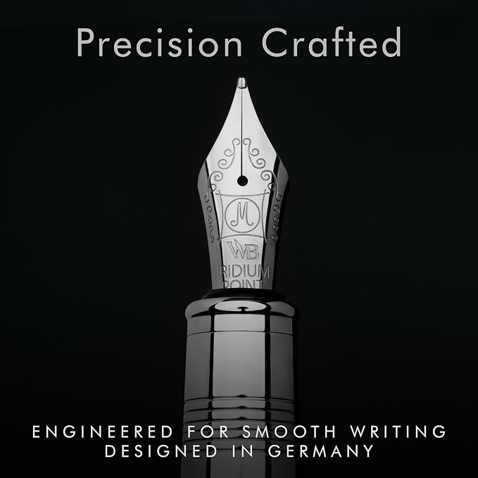 Wordsworth & Black Majesti Fountain Pen -, Luxury Case, Chrome Finish, Iridium - Image 5