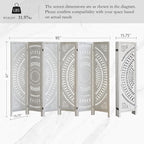 ALeesing 6 Panel Wood Room Divider Fully Assembled, Decorative Room Dividers - Image 2