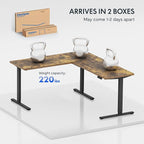 FLEXISPOT L Shaped Standing Desk, 63 x 47 Inch Electric Height Adjustable - Image 6