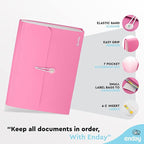 Accordion File Organizer Pink, 7 Pocket Expanding File and Cover Folder - Image 4