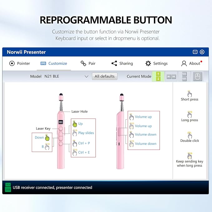 Norwii N21 Bluetooth Presentation Clicker - Image 9