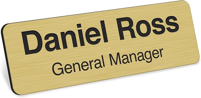 Custom Engraved Name Tags, Magnetic Tags, Personalized Name Tags, Durable by MySignCenter