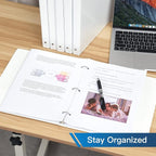 0.5-inch 3-Ring Binder with 2 Interior Pockets, 0.5'' Basic Binders Holds US - Image 6