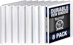Samsill Durable .5 Inch Binder, Made in the USA, Round Ring Customizable Clear by Samsill
