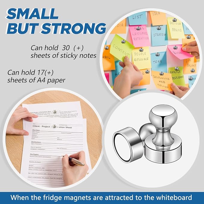 LOVIMAG Fridge Magnets 20Pcs Refrigerator Whiteboard Small Strong Magnet - Image 4