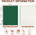 Maitys 6 Pcs Legal Pad Steno Spiral Notebook 8.5" x 11" Top Bound Spiral Pads - Image 2
