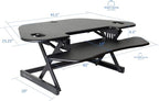 Rocelco 46" Height Adjustable Corner Standing Desk Converter - Image 5